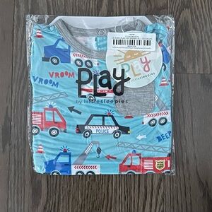 NTW Little sleepies “to the rescue” pocket romper